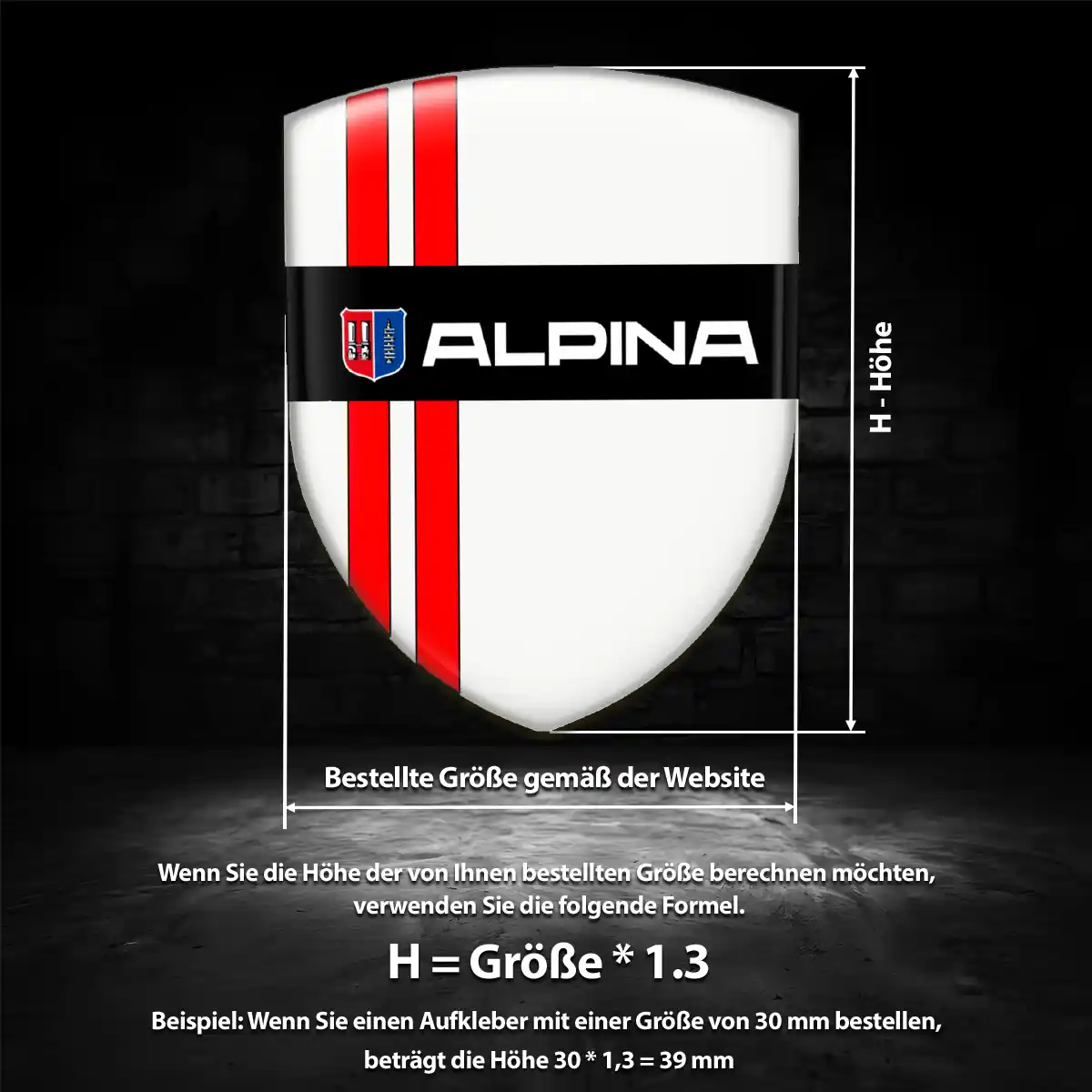 BMW Alpina Aufkleber Emblem Wappen Premium-Edition
