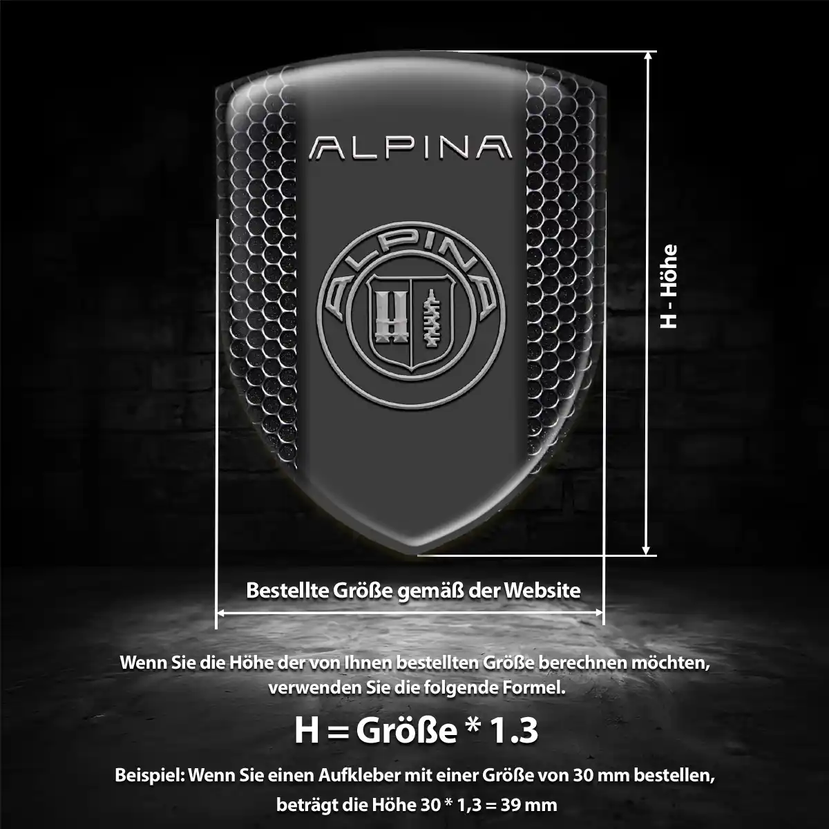 BMW Alpina Aufkleber Emblem Wappen Stilvolles Design