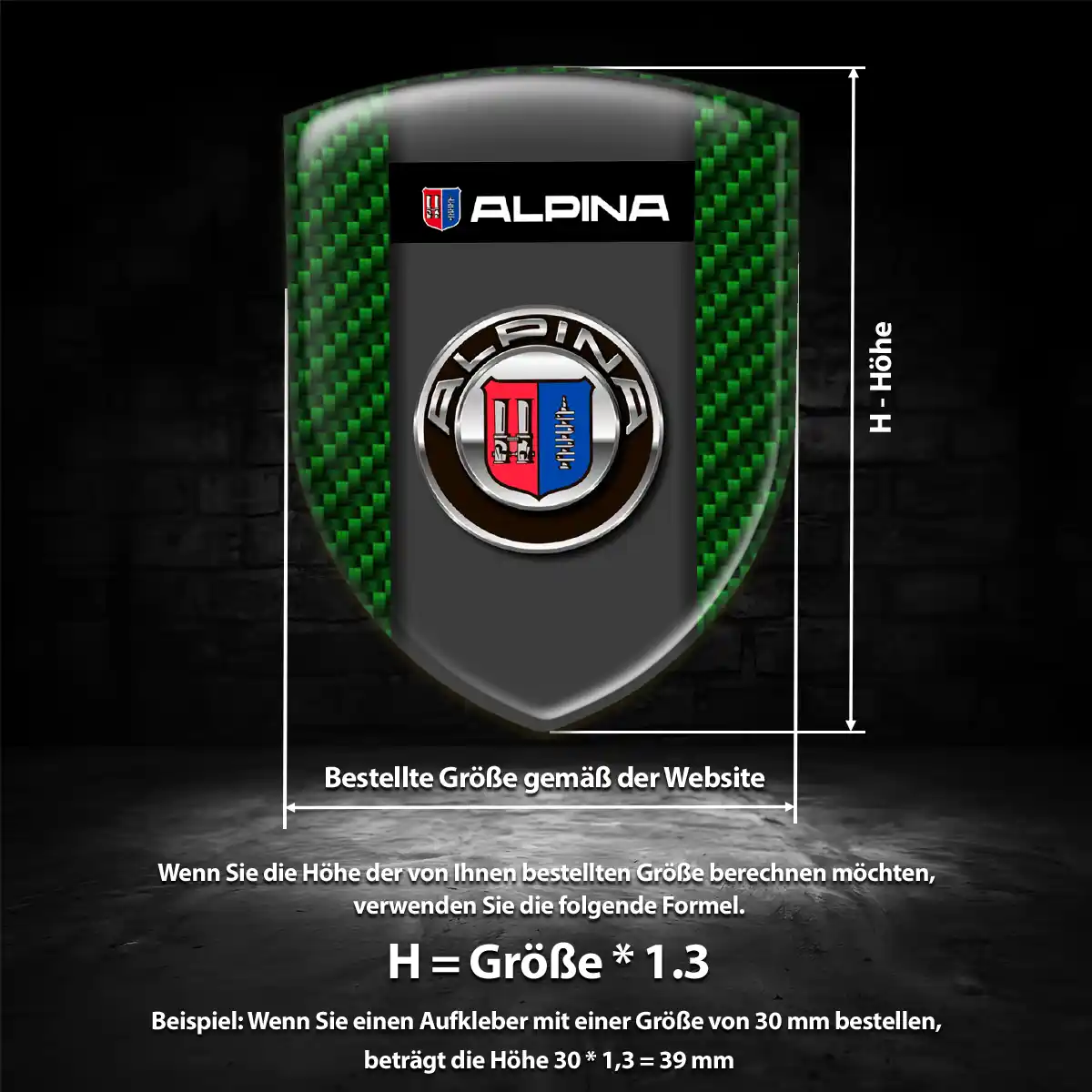 BMW Alpina Aufkleber Embleme Silikon Auto Hohe Qualität
