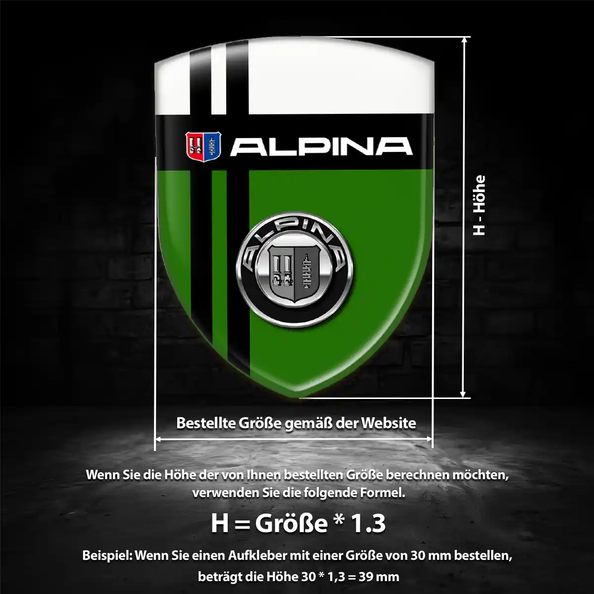 BMW Alpina Aufkleber Embleme Silikon Auto Stilvolles Design