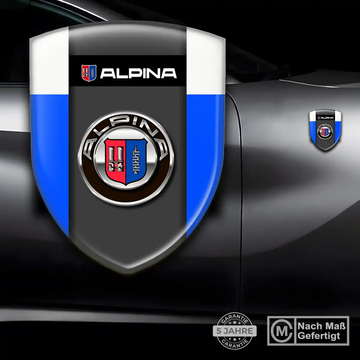 BMW Alpina Aufkleber Embleme Silikon Premium-Edition
