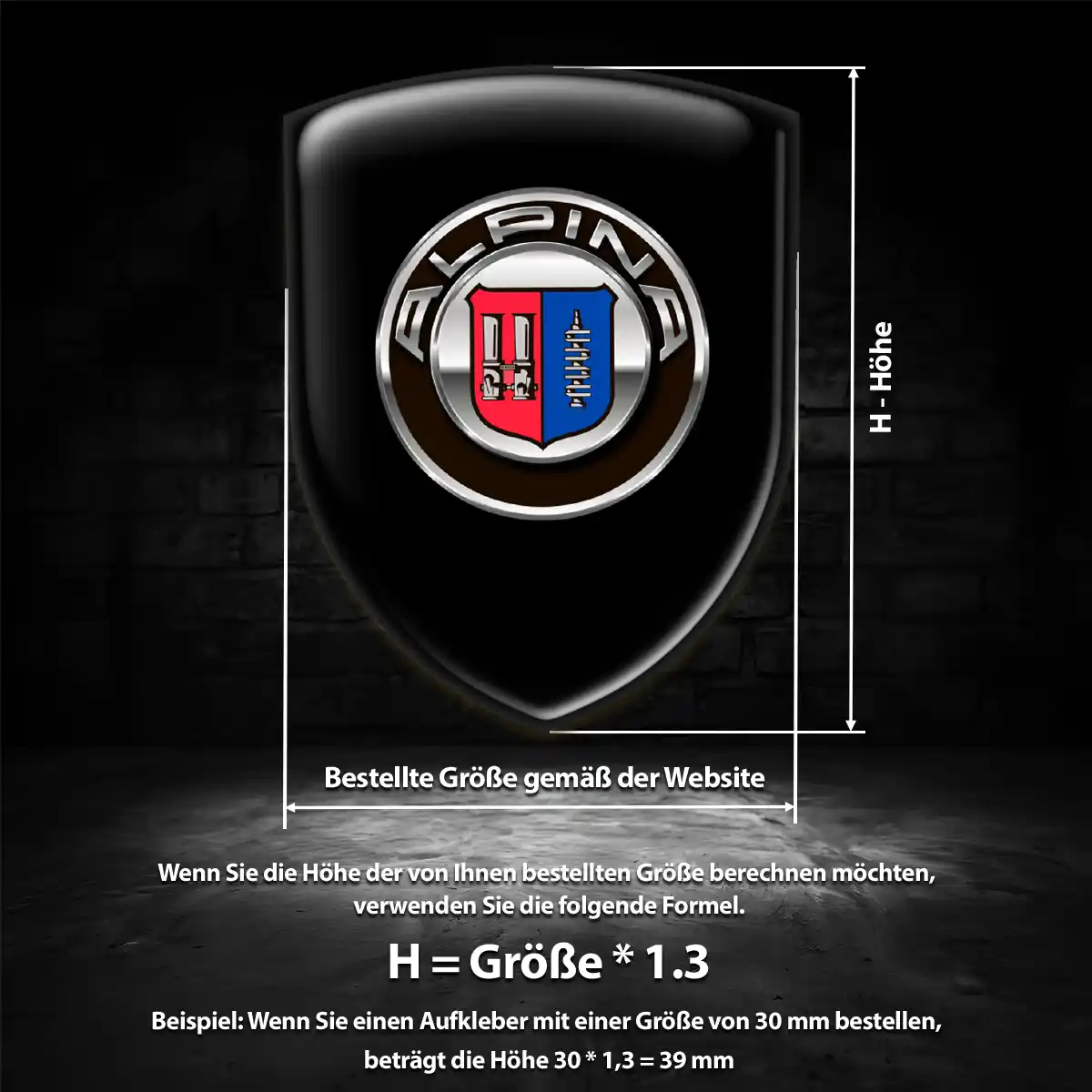 BMW Alpina Aufkleber Embleme Silikon Stilvolles Design