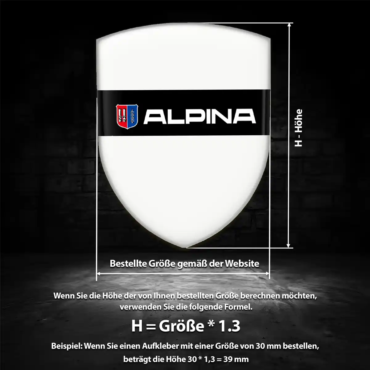 BMW Alpina Aufkleber Silikon Embleme Auto Stilvolles Design