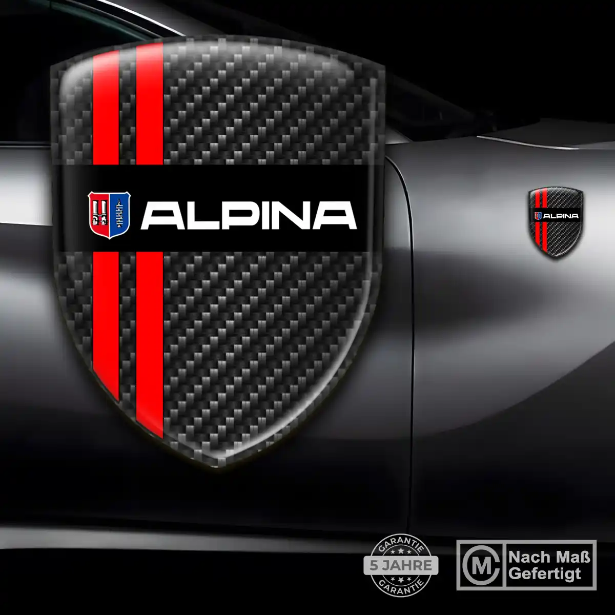 BMW Alpina Aufkleber Silikon Embleme Premium-Edition