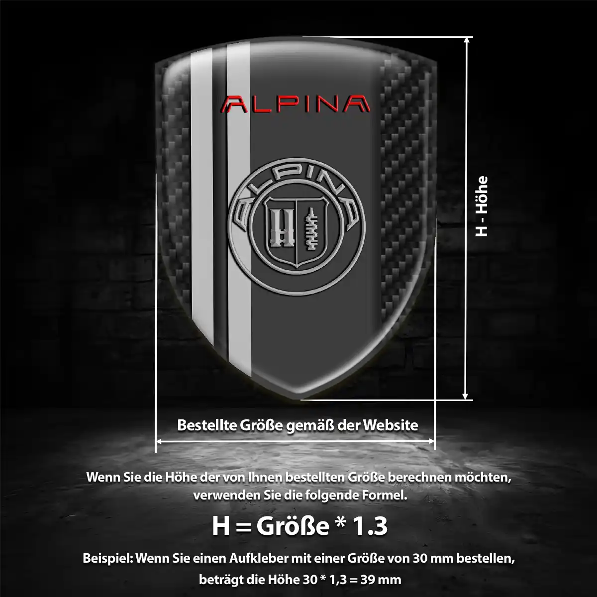 BMW Alpina Aufkleber Wappen Auto Hohe Qualität