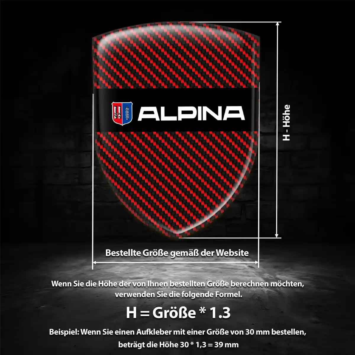 BMW Alpina Aufkleber Wappen Emblem Auto Hohe Qualität