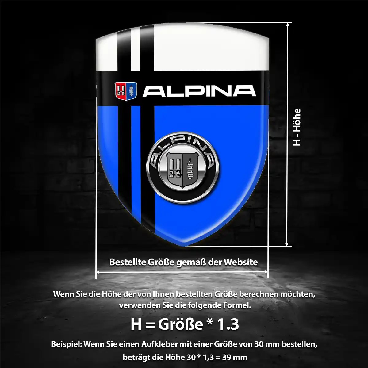 BMW Alpina Aufkleber Wappen Emblem Auto Stilvolles Design