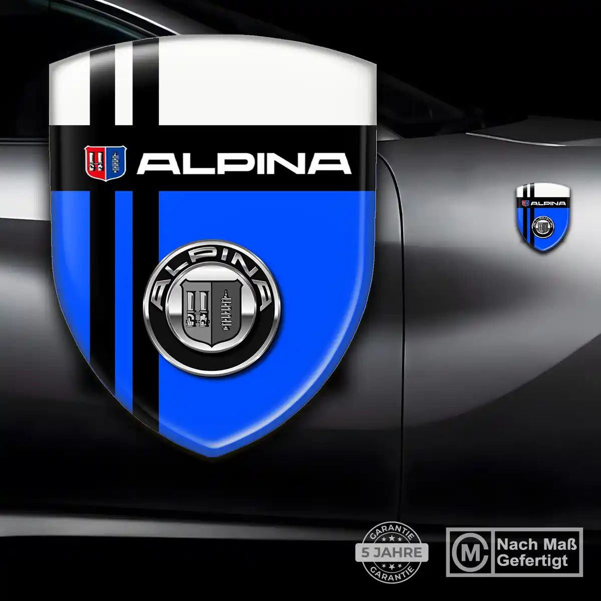 BMW Alpina Aufkleber Wappen Emblem Auto Stilvolles Design