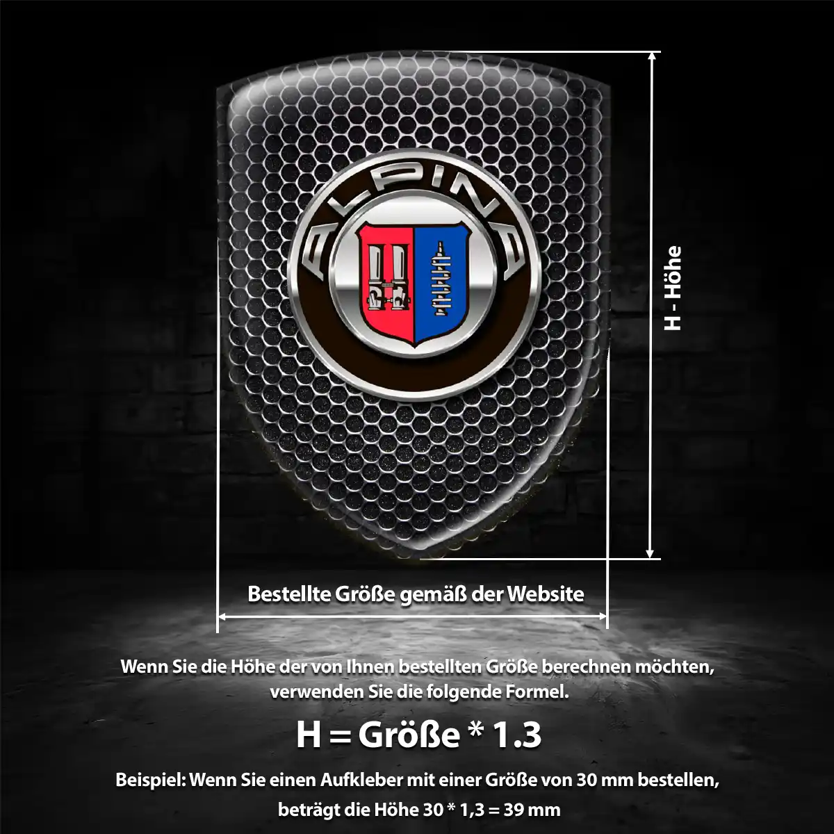 BMW Alpina Aufkleber Wappen Emblem Hohe Qualität