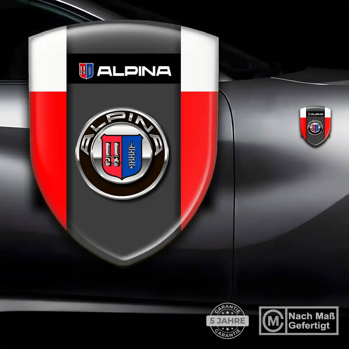 BMW Alpina Aufkleber Wappen Emblem Premium-Edition