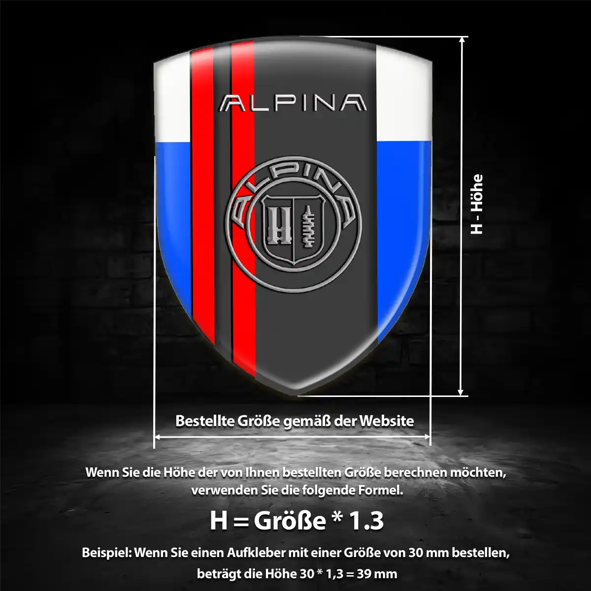 BMW Alpina Aufkleber Wappen Emblem Stilvolles Design