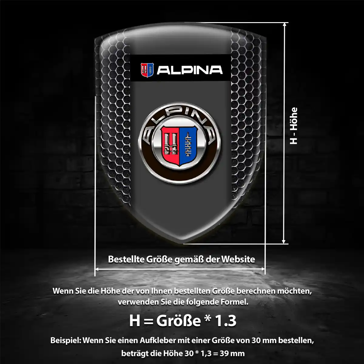 BMW Alpina Aufkleber Wappen Hohe Qualität