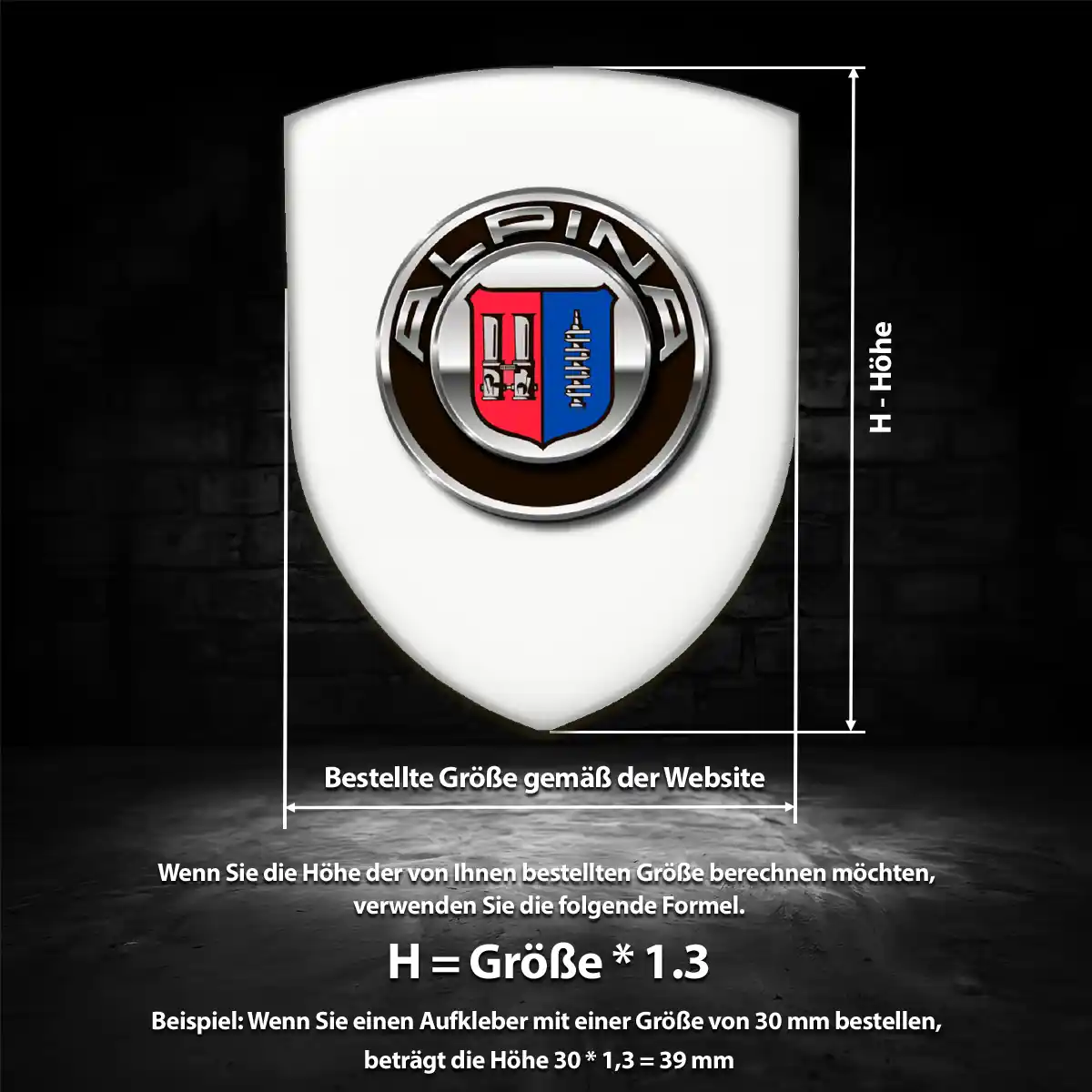 BMW Alpina Emblem Aufkleber Auto Hohe Qualität