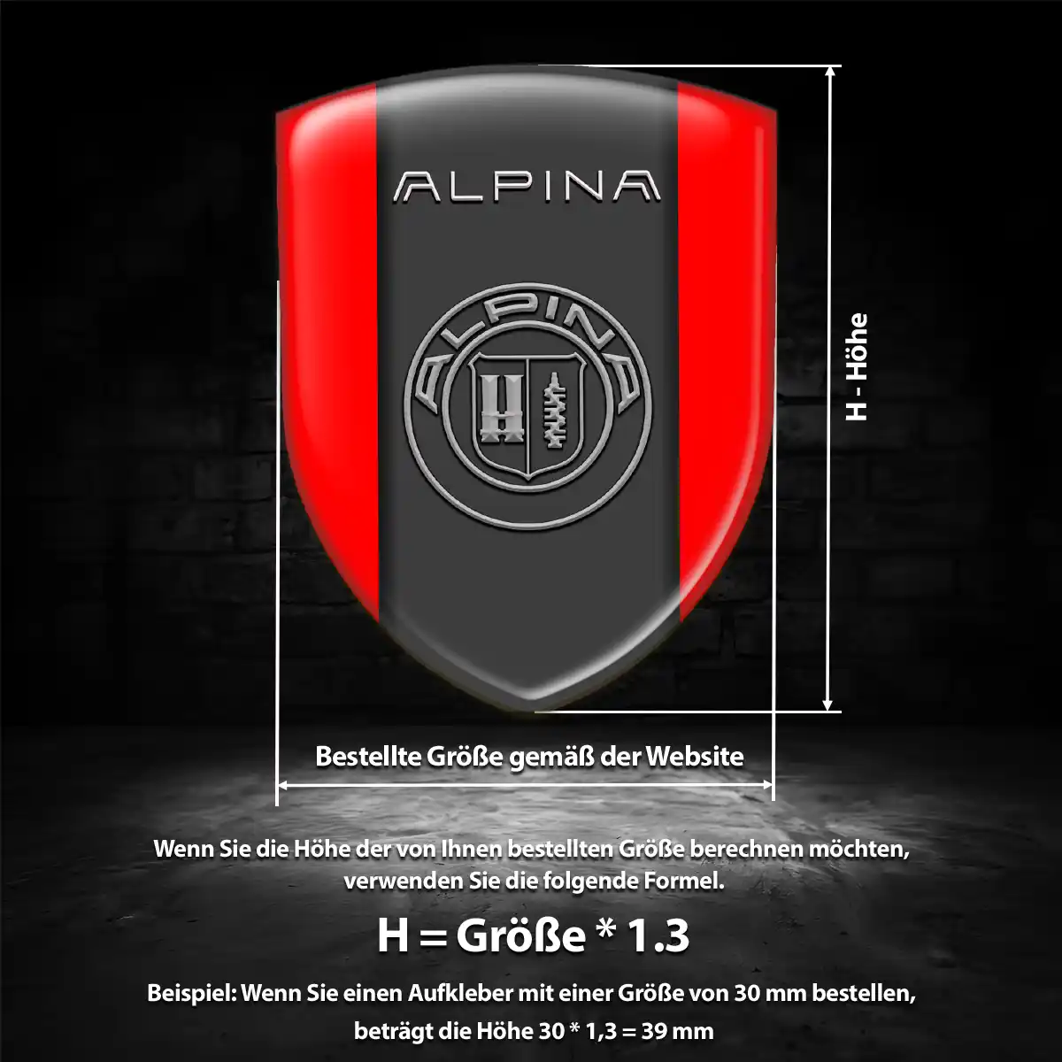 BMW Alpina Emblem Aufkleber Auto Stilvolles Design
