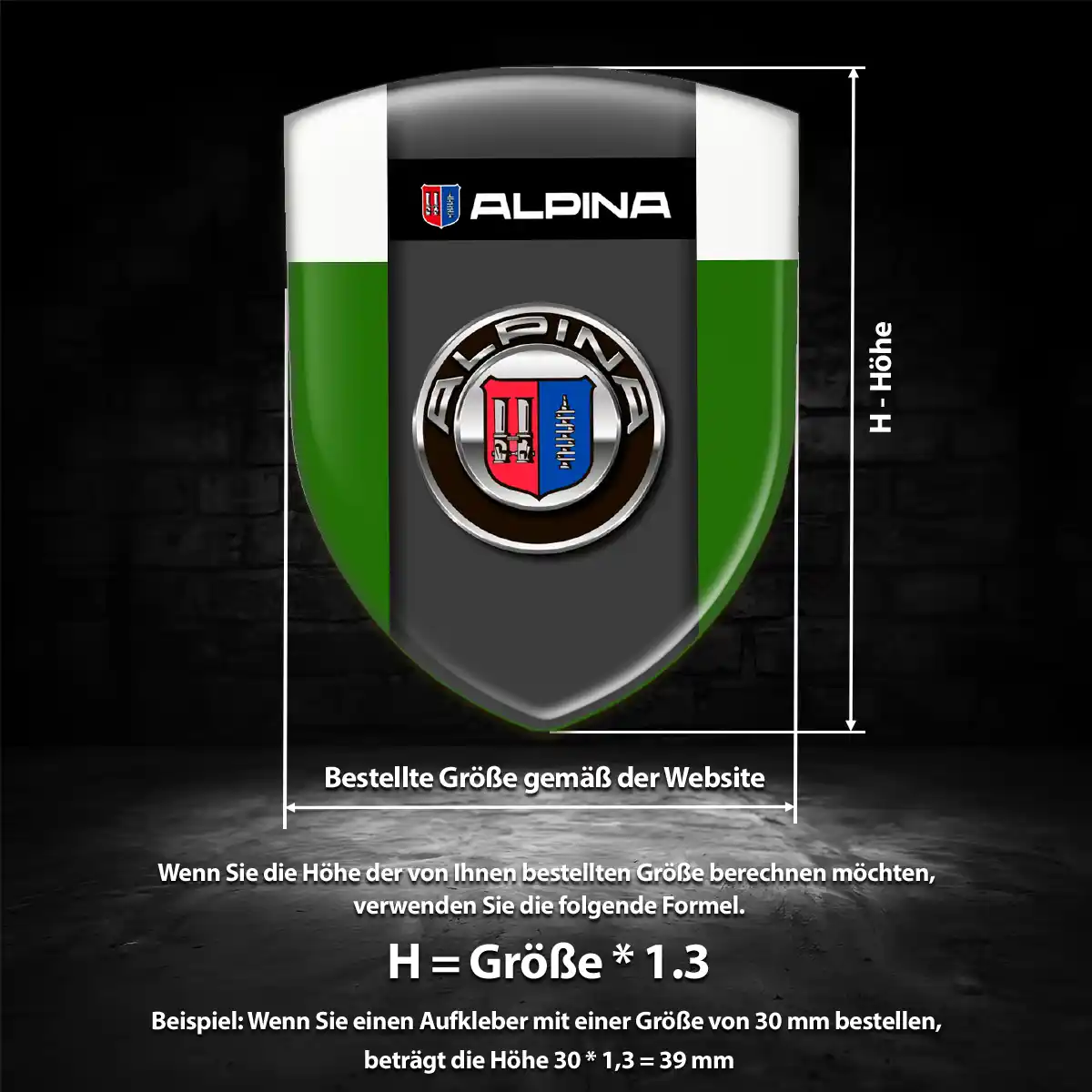 BMW Alpina Emblem Aufkleber Premium-Edition