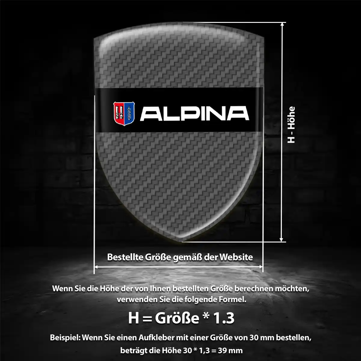 BMW Alpina Emblem Aufkleber Wappen Auto Stilvolles Design