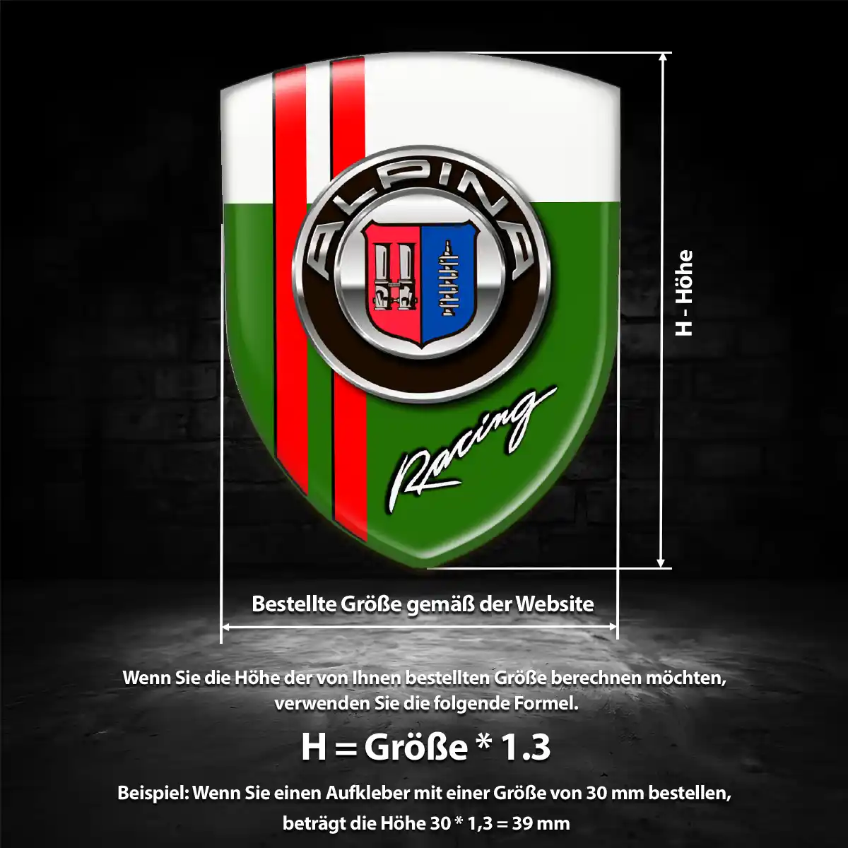 BMW Alpina Emblem Aufkleber Wappen Premium-Edition