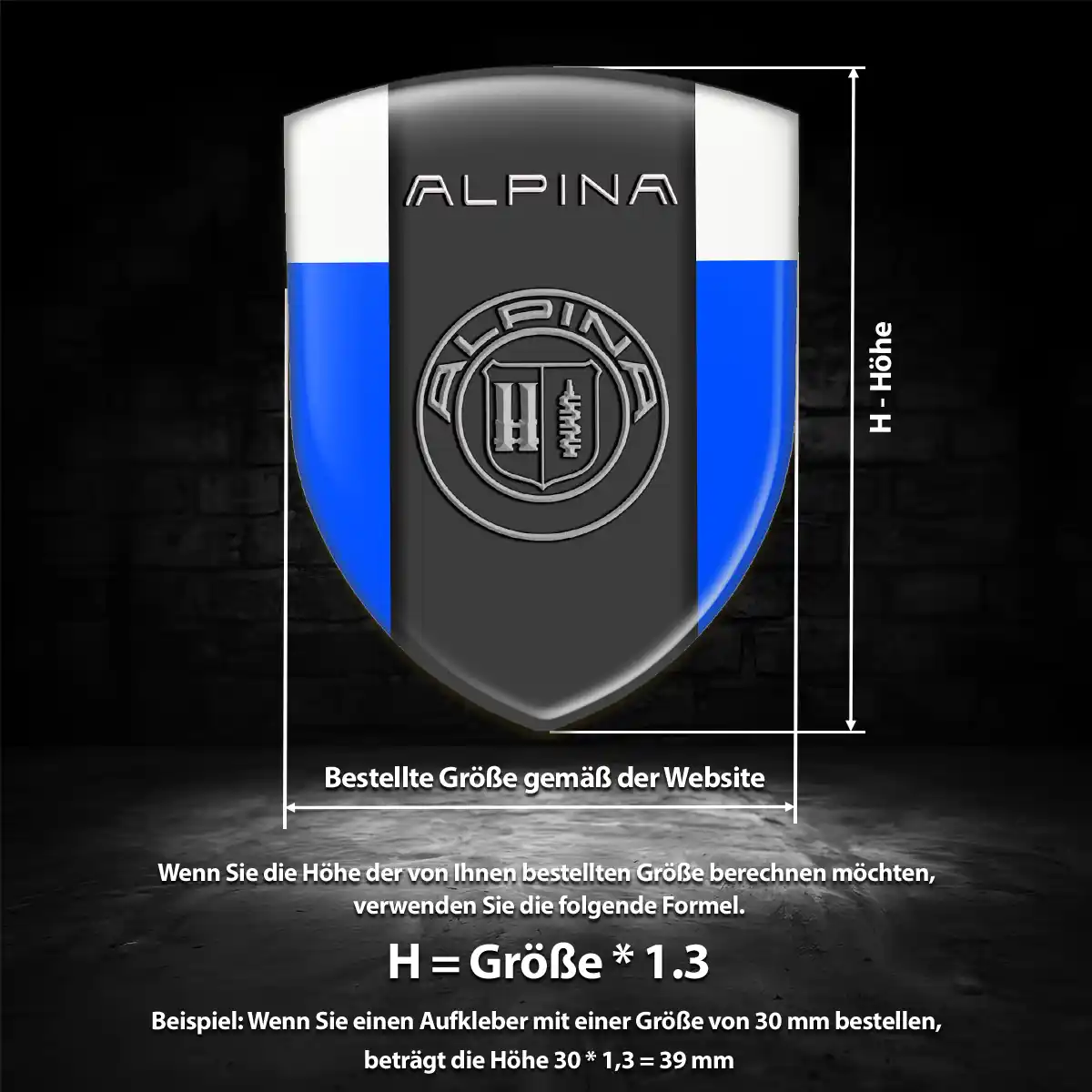 BMW Alpina Emblem Aufkleber Wappen Stilvolles Design