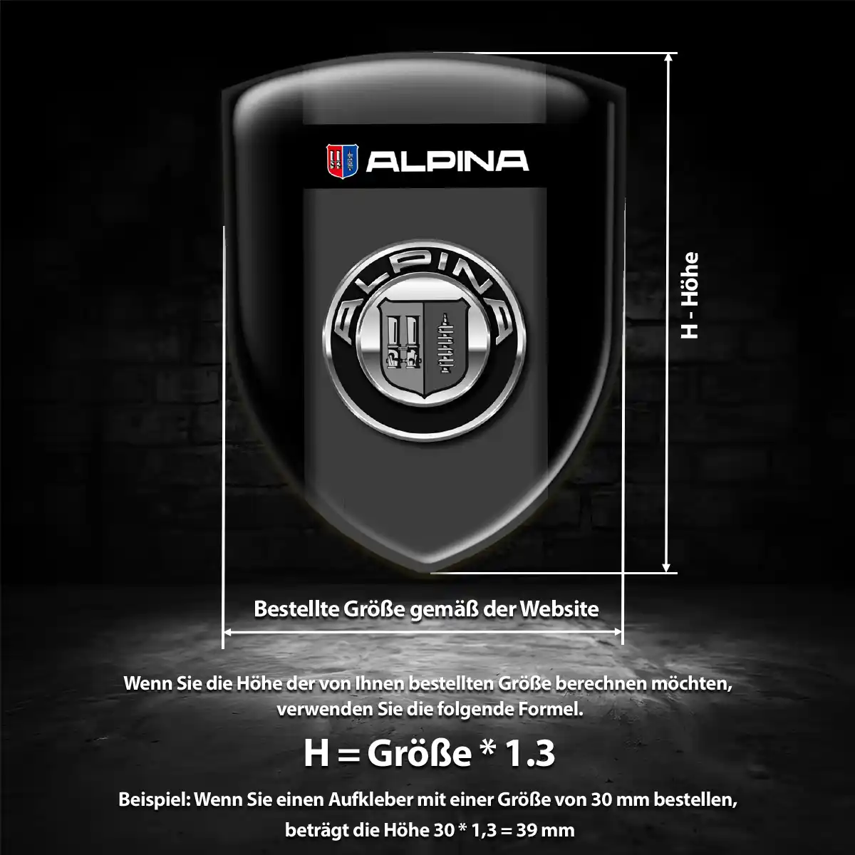 BMW Alpina Emblem Auto Hohe Qualität
