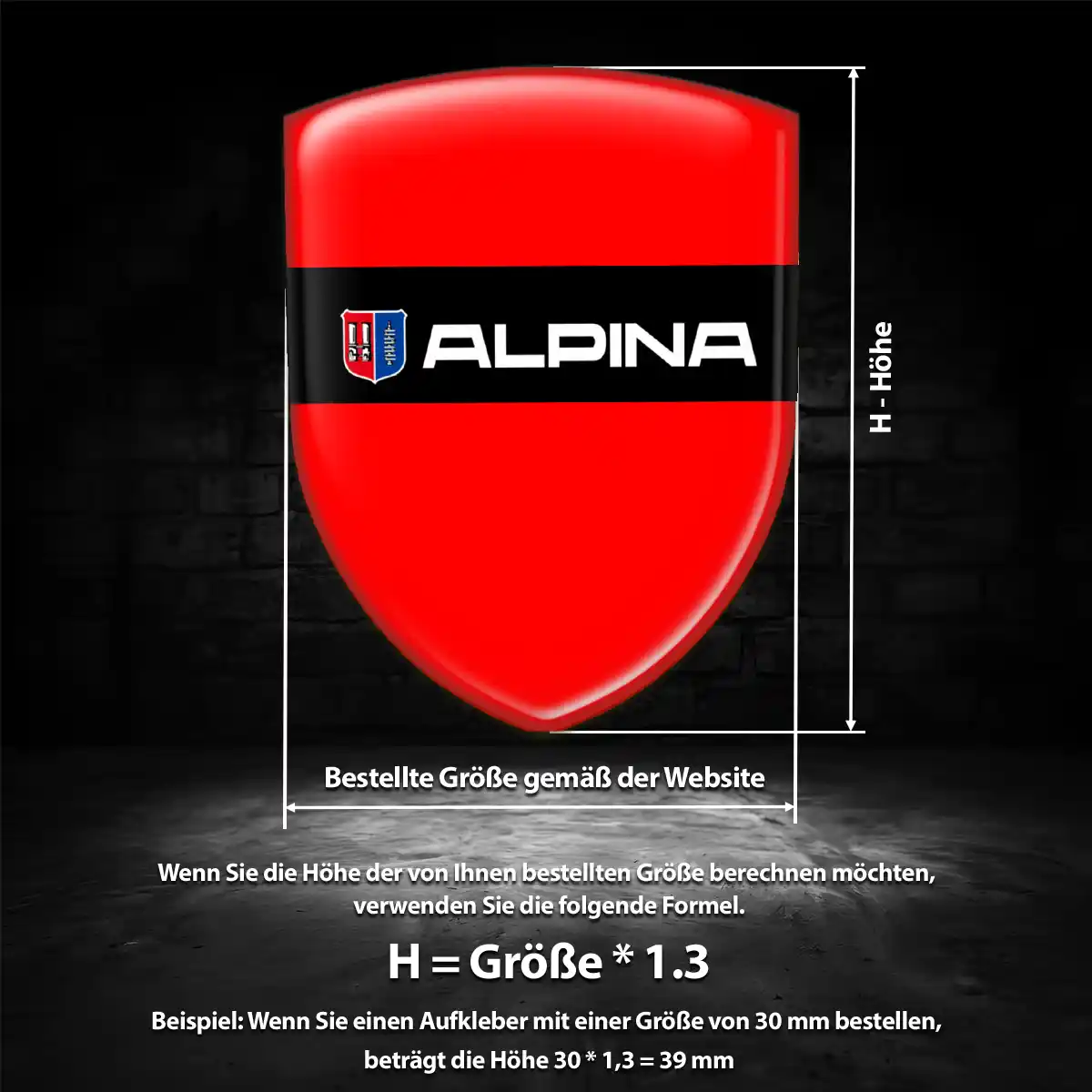 BMW Alpina Emblem Wappen Aufkleber Auto Hohe Qualität