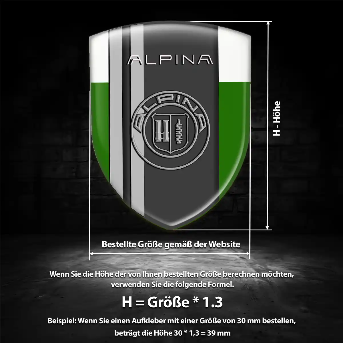BMW Alpina Emblem Wappen Aufkleber Auto Stilvolles Design