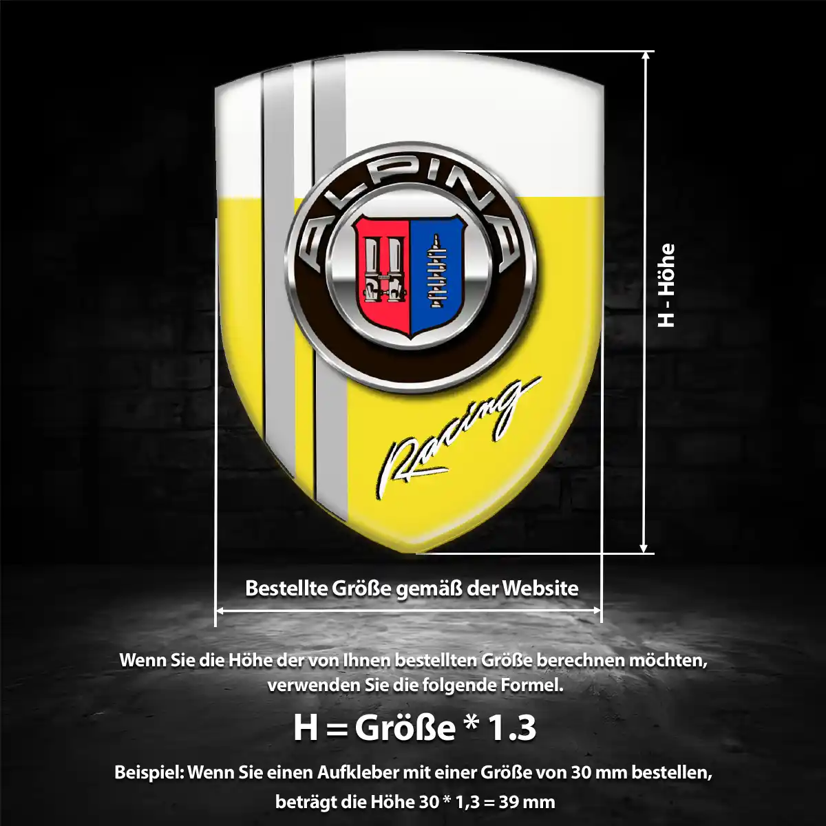 BMW Alpina Emblem Wappen Aufkleber Premium-Edition