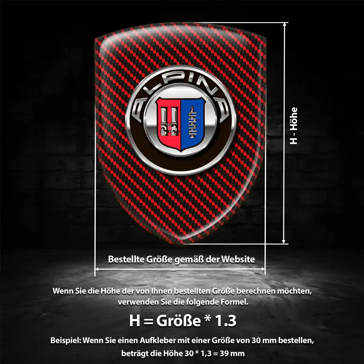 BMW Alpina Emblem Wappen Aufkleber Stilvolles Design