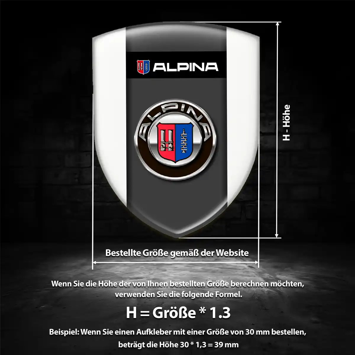 BMW Alpina Emblem Wappen Auto Hohe Qualität