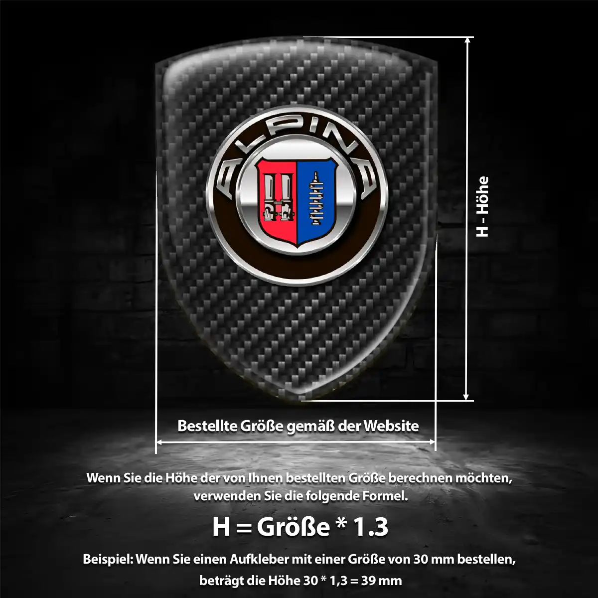 BMW Alpina Emblem Wappen Auto Stilvolles Design