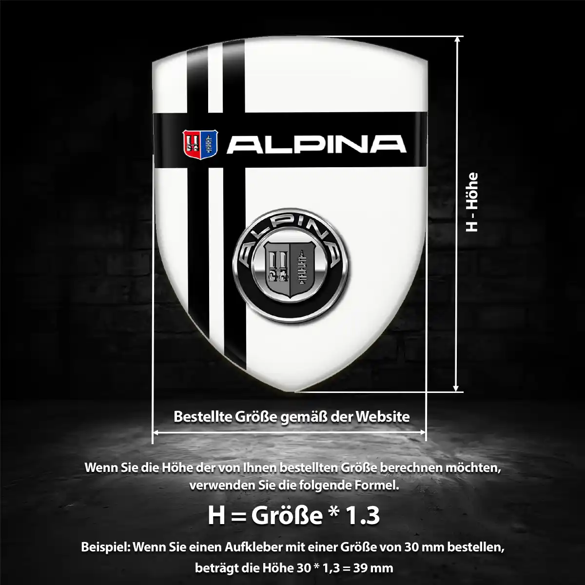 BMW Alpina Emblem Wappen Hohe Qualität