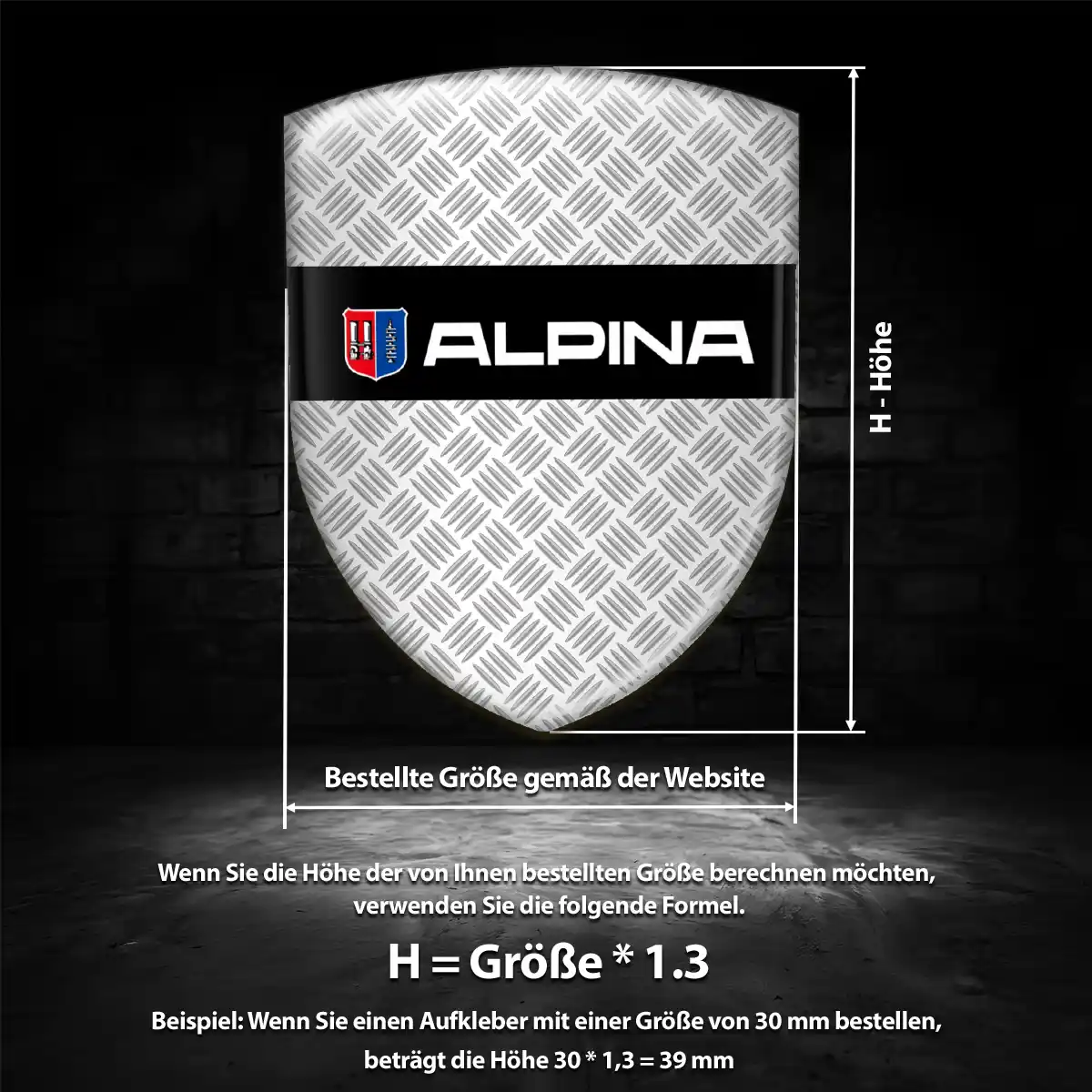 BMW Alpina Emblem Wappen Premium-Edition