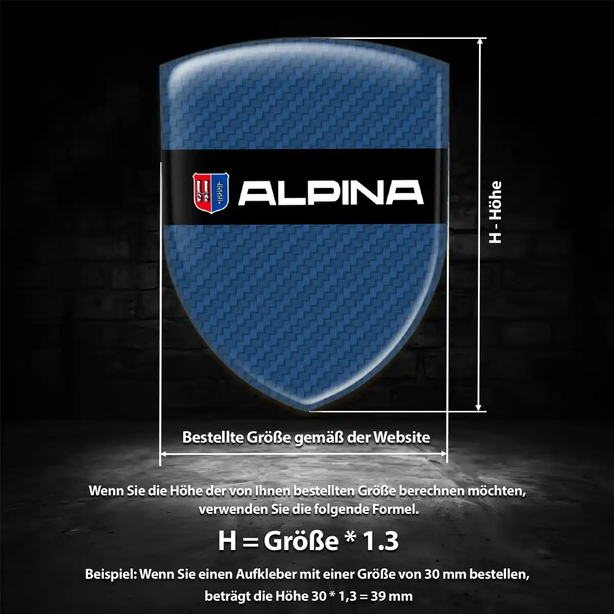 BMW Alpina Emblem Wappen Stilvolles Design