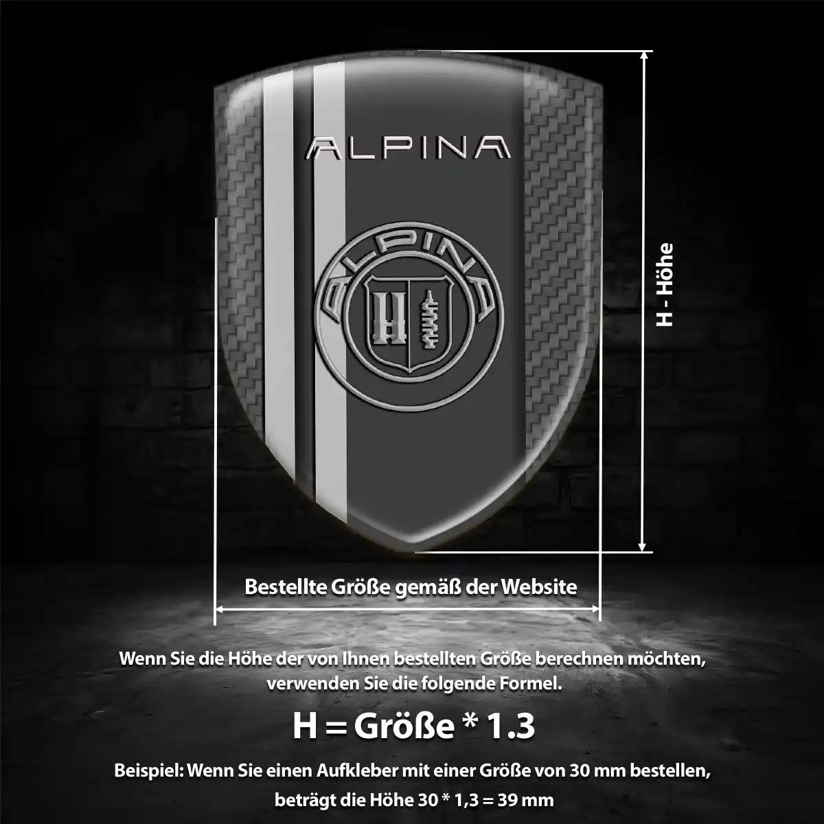 BMW Alpina Embleme Hohe Qualität