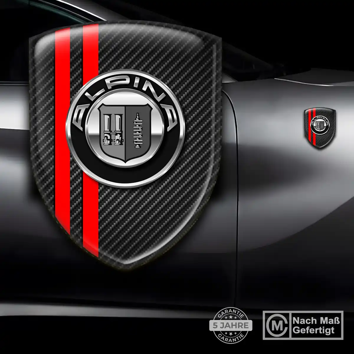 BMW Alpina Embleme Silikon Aufkleber Auto Stilvolles Design