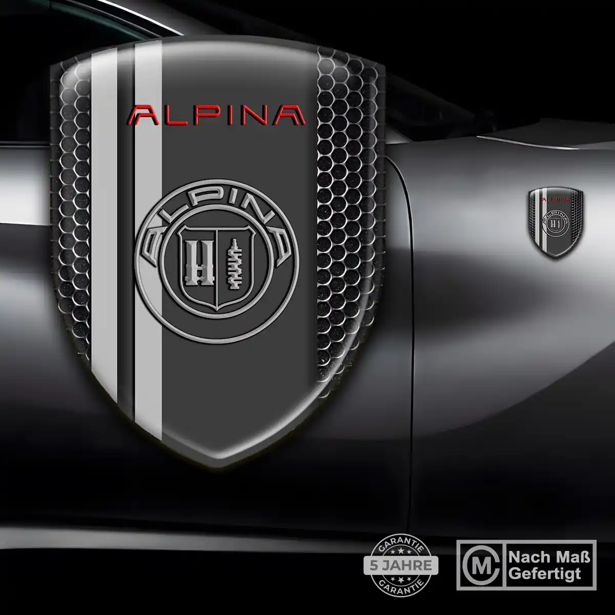 BMW Alpina Embleme Silikon Aufkleber Premium-Edition