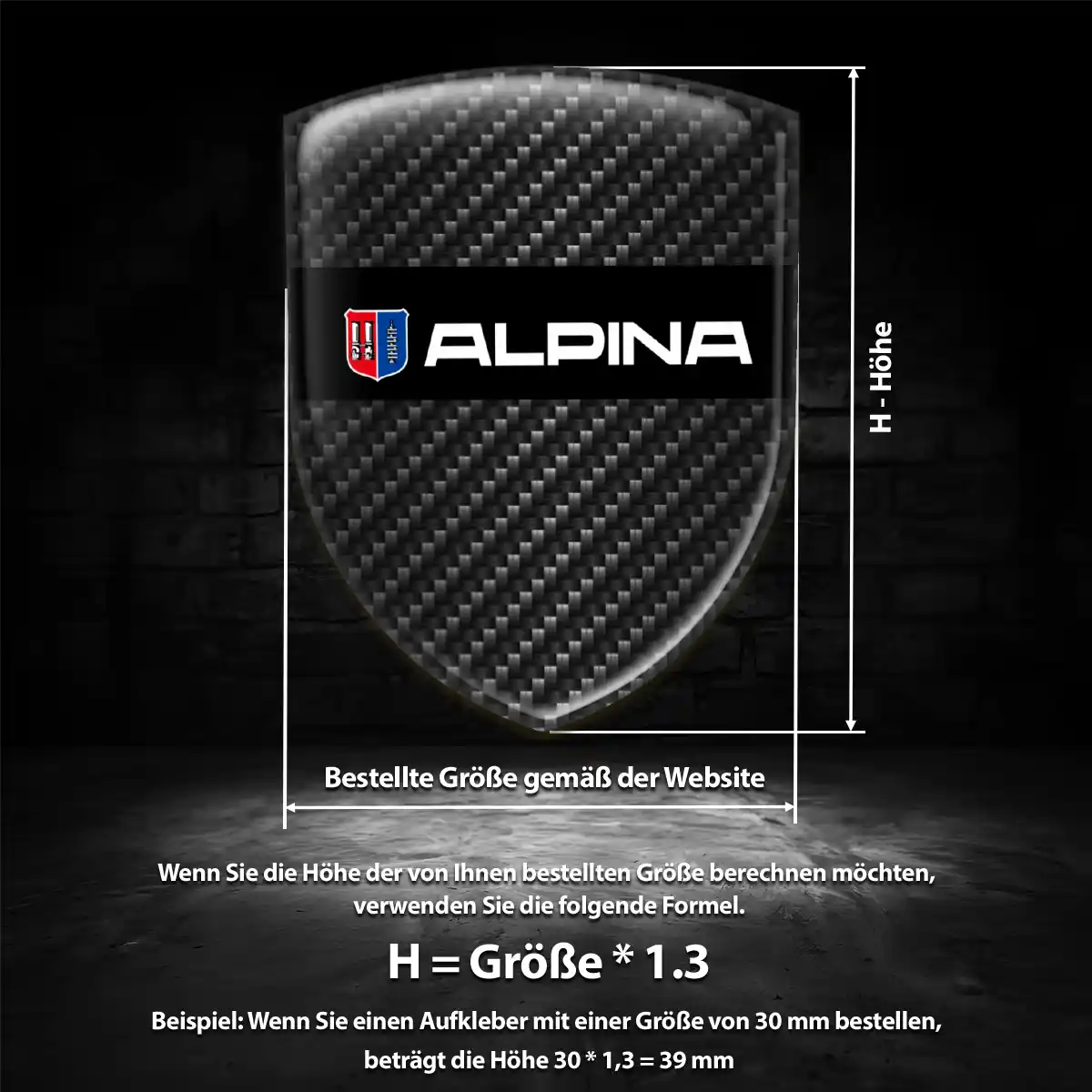 BMW Alpina Silikon Aufkleber Embleme Hohe Qualität