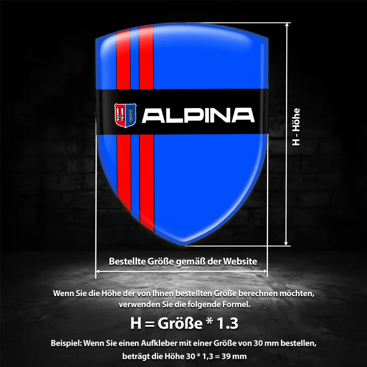 BMW Alpina Silikon Aufkleber Premium-Edition