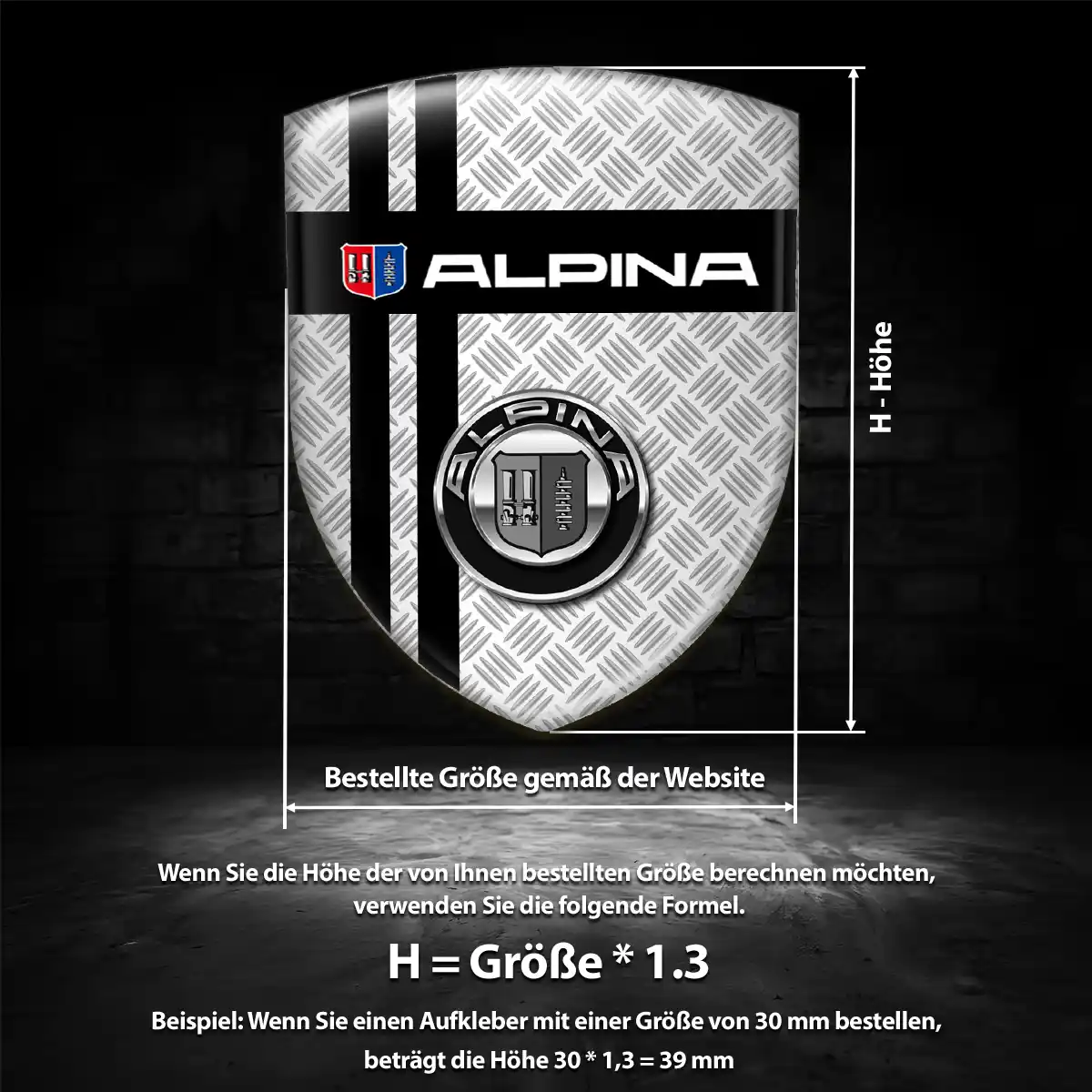 BMW Alpina Silikon Aufkleber Stilvolles Design