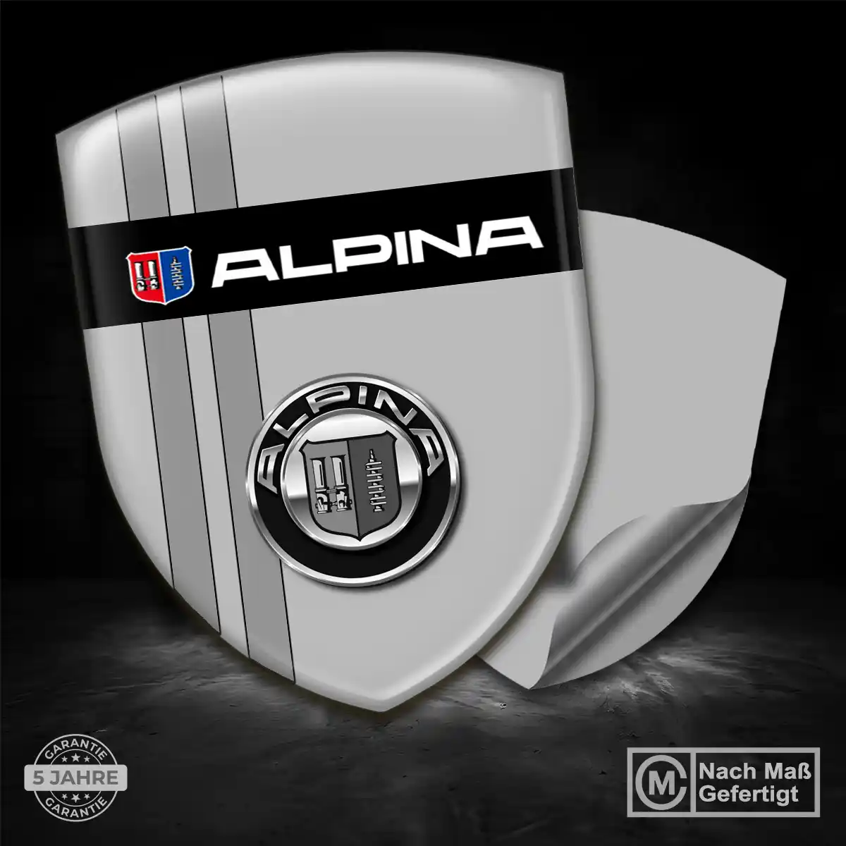 BMW Alpina Silikon Aufkleber Wappen Auto Stilvolles Design