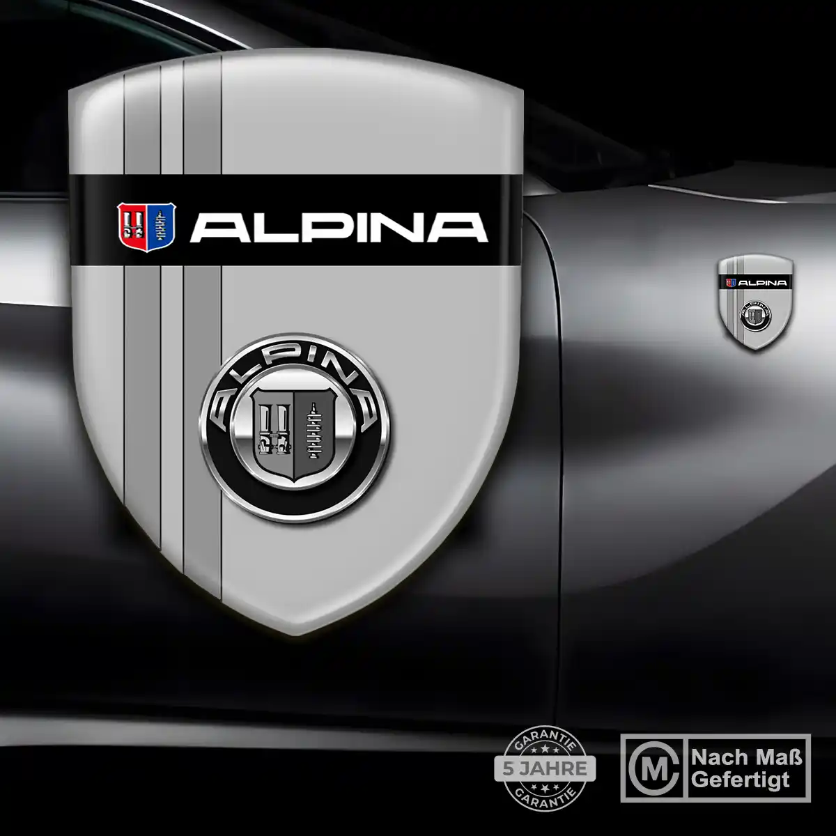 BMW Alpina Silikon Aufkleber Wappen Auto Stilvolles Design