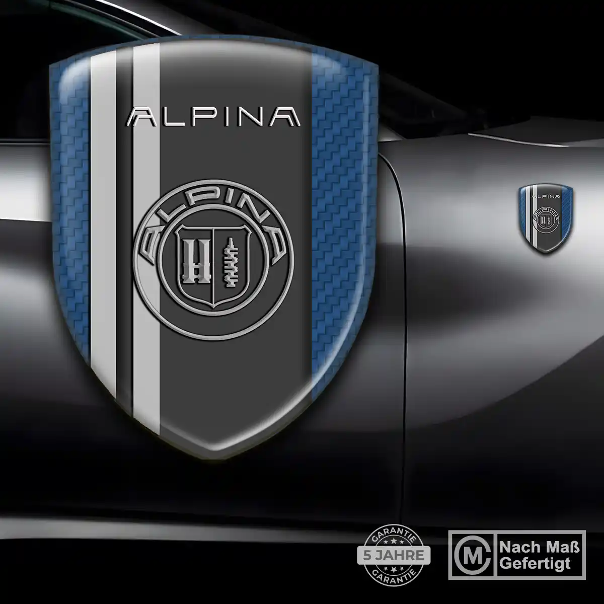BMW Alpina Silikon Aufkleber Wappen Hohe Qualität