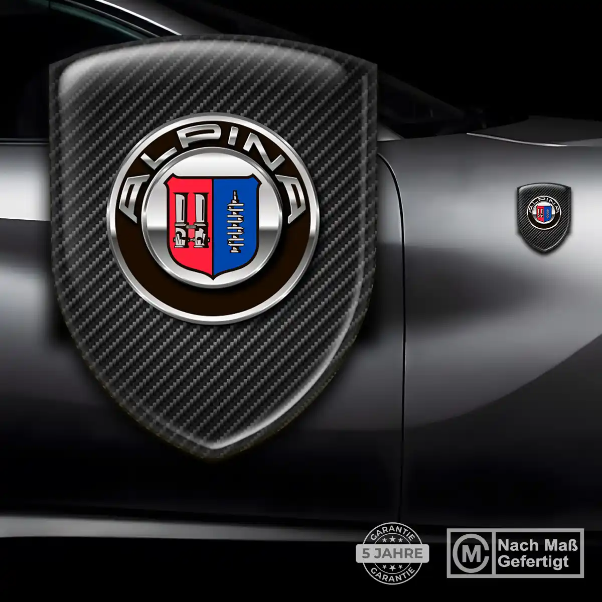 BMW Alpina Silikon Aufkleber Wappen Stilvolles Design