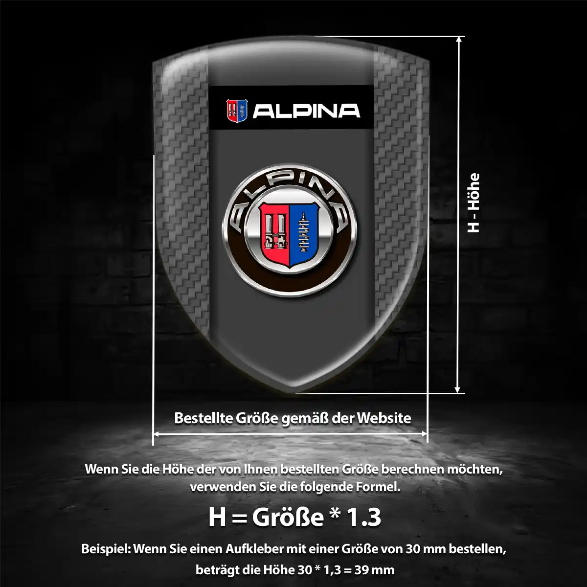 BMW Alpina Wappen Aufkleber Auto Stilvolles Design