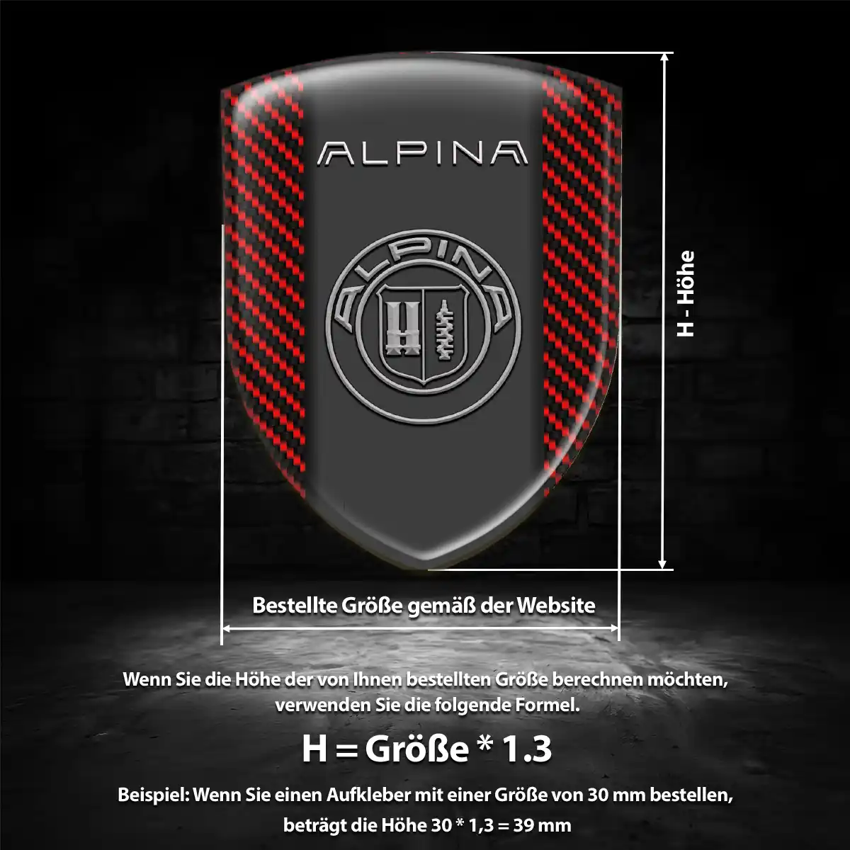 BMW Alpina Wappen Aufkleber Emblem Auto Stilvolles Design