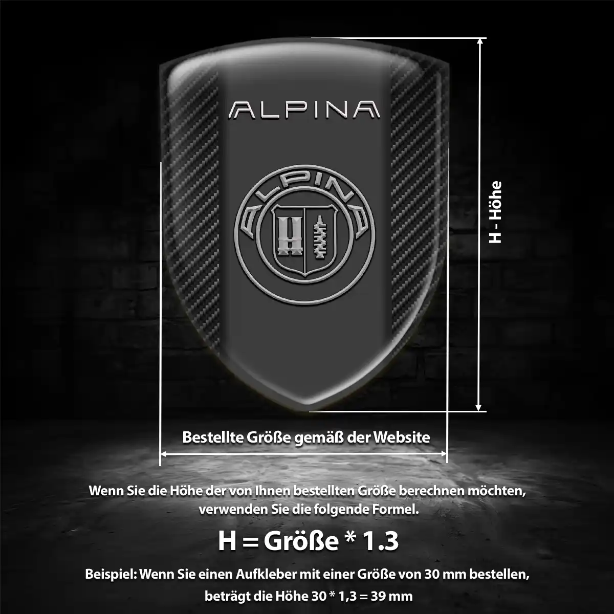 BMW Alpina Wappen Aufkleber Emblem Hohe Qualität