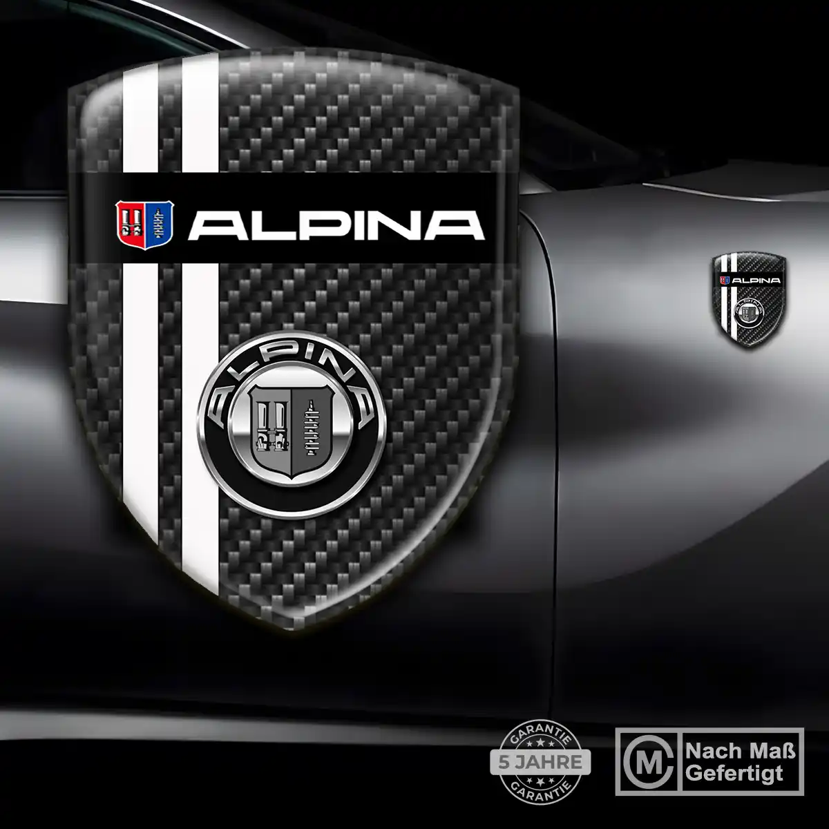BMW Alpina Wappen Aufkleber Emblem Premium-Edition