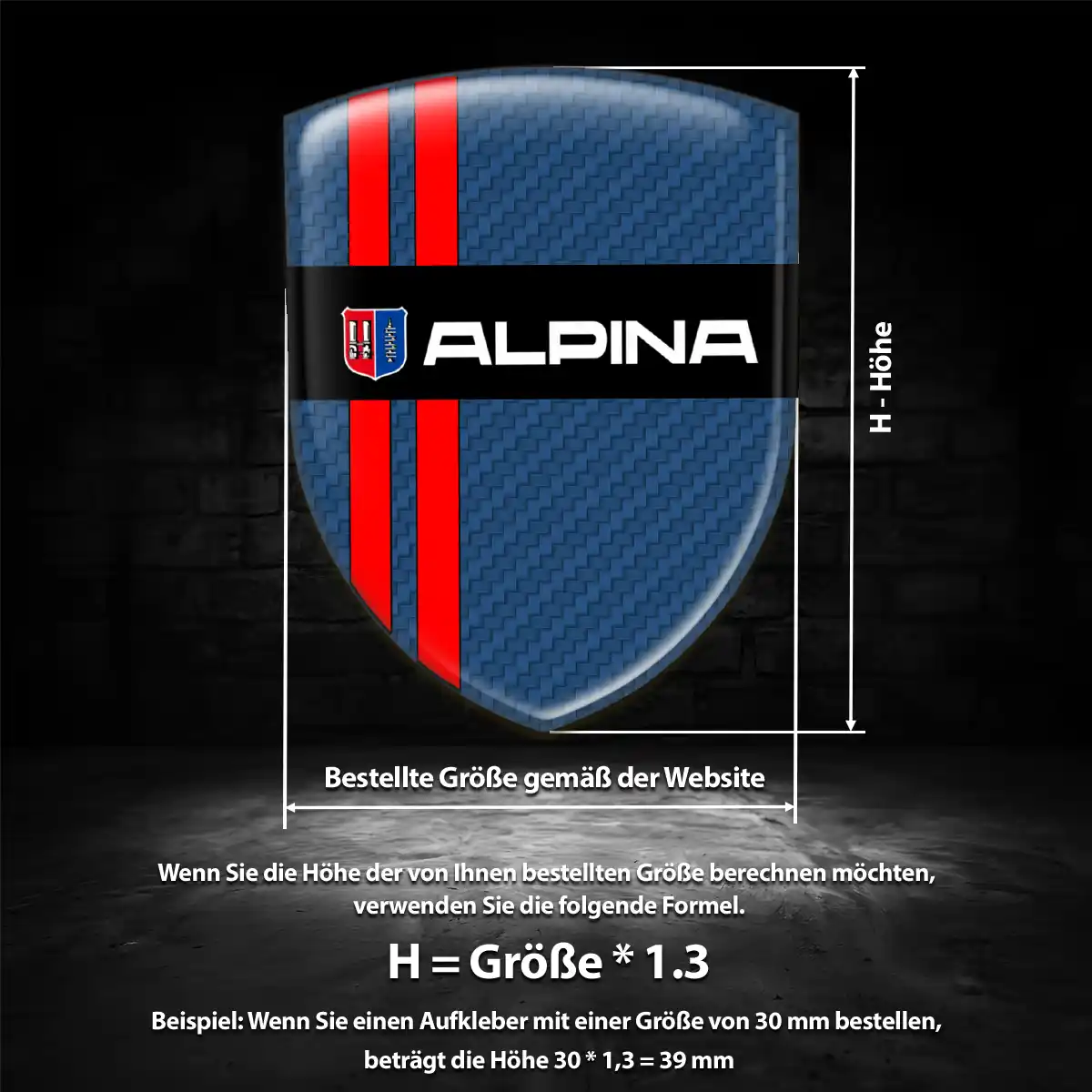 BMW Alpina Wappen Aufkleber Premium-Edition