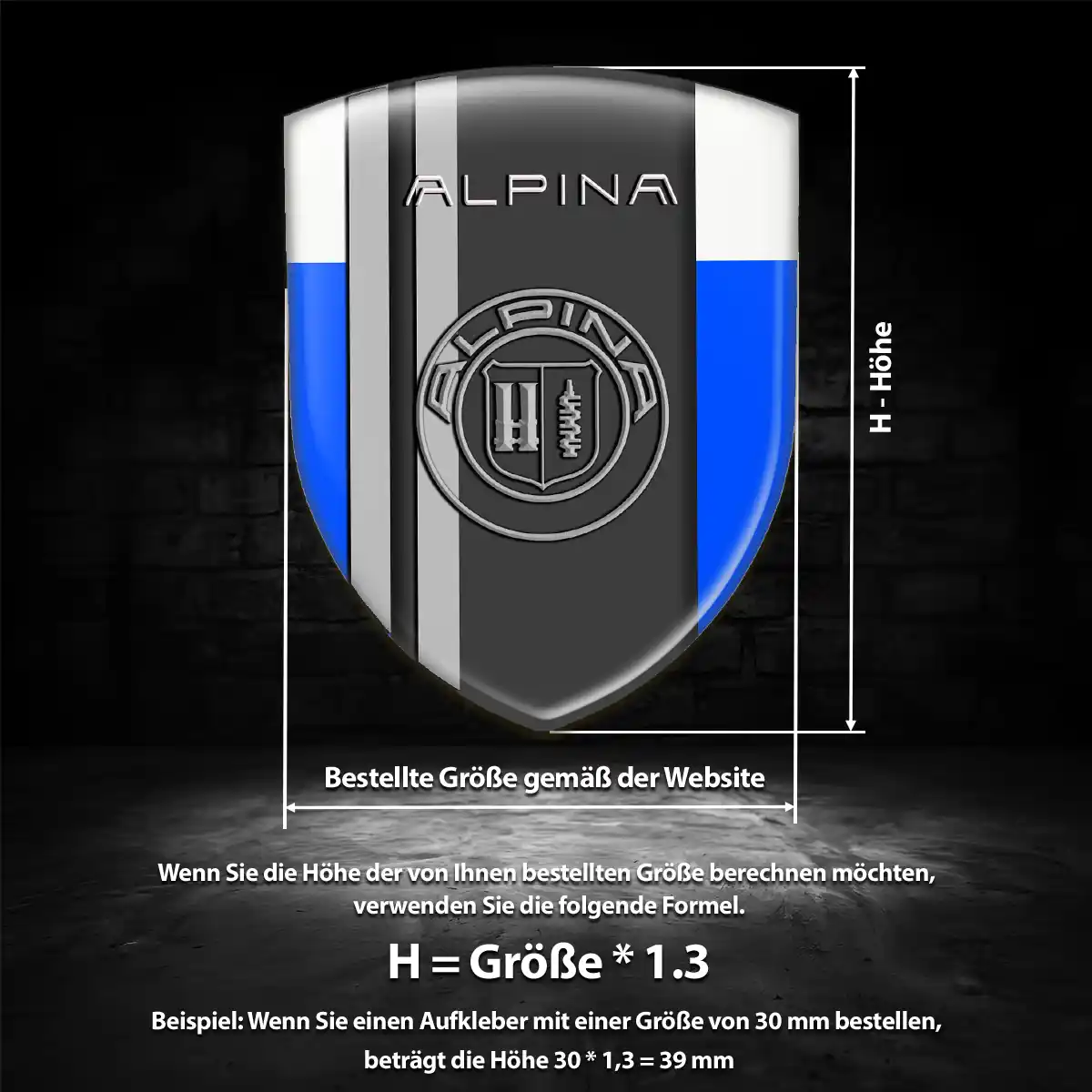 BMW Alpina Wappen Emblem Aufkleber Auto Stilvolles Design