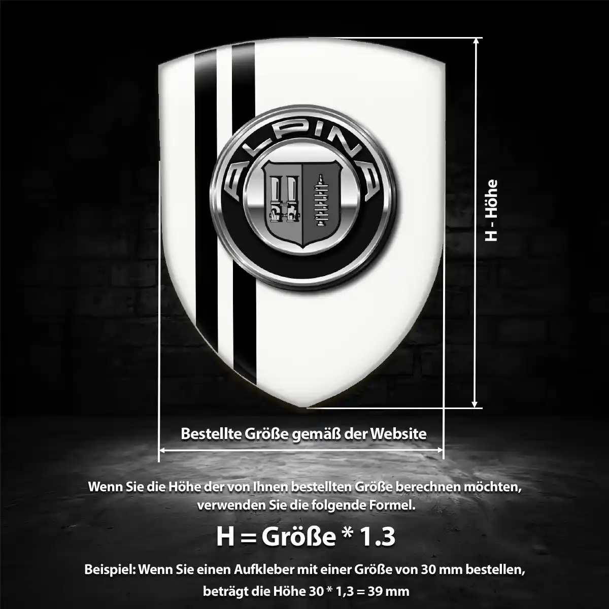 BMW Alpina Wappen Emblem Aufkleber Premium-Edition