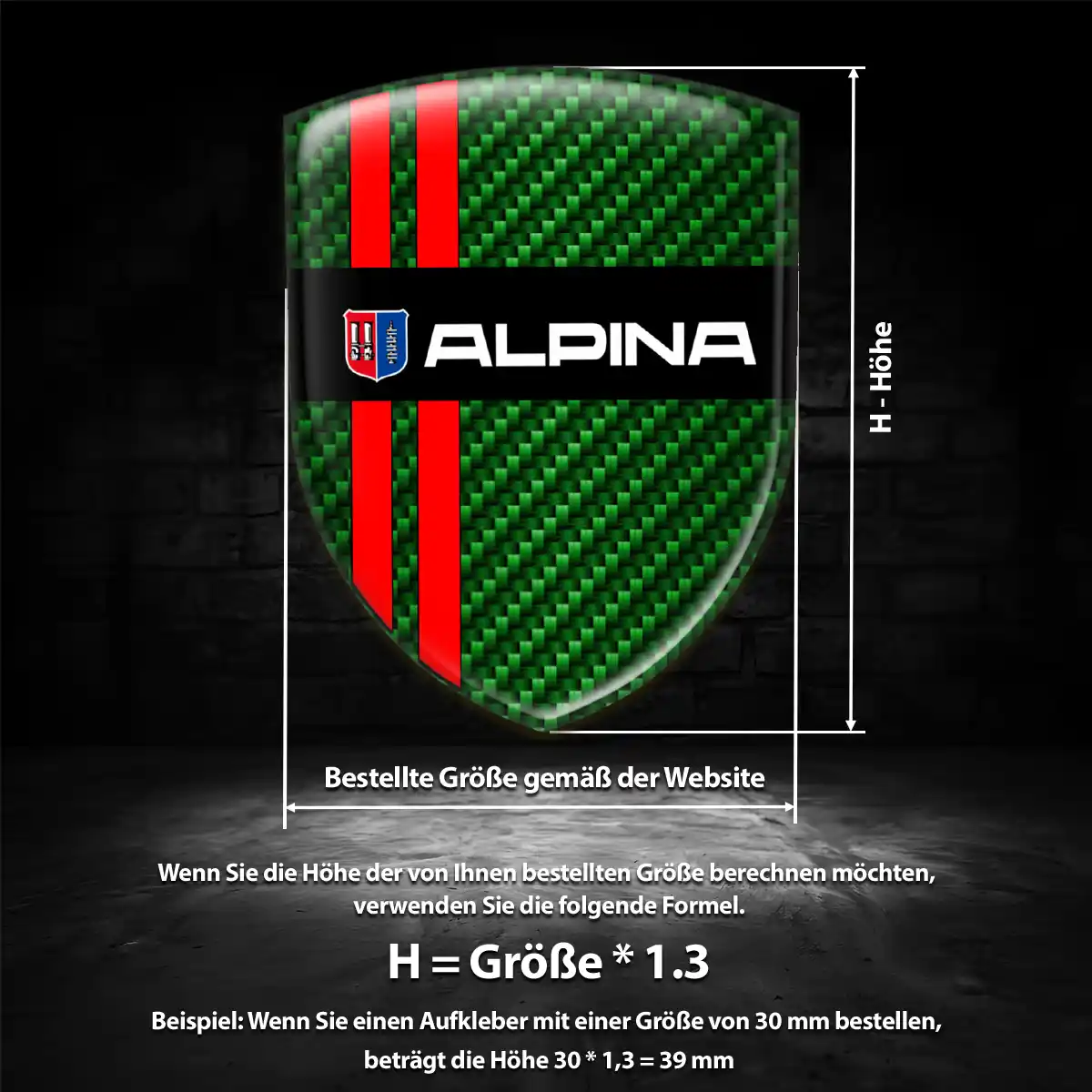 BMW Alpina Wappen Emblem Aufkleber Stilvolles Design